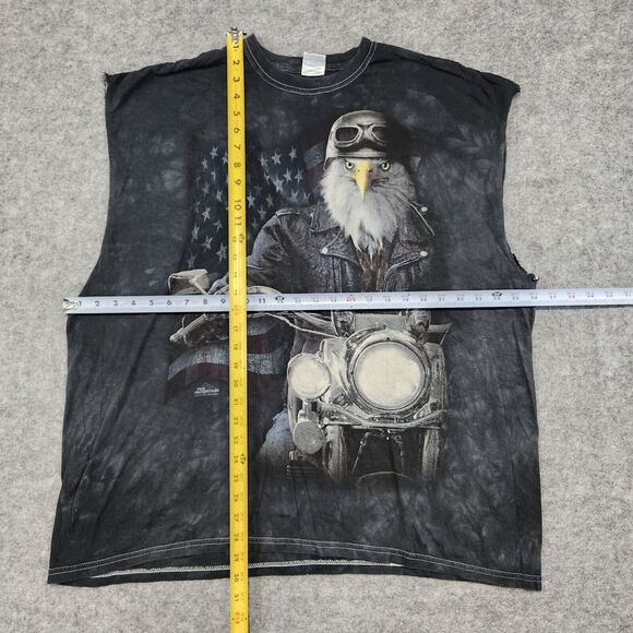 VTG The Mountain Mens 2XL Motorcycle American Eagle Tank Top Sleeveless T Shirt - Picture 8 of 10